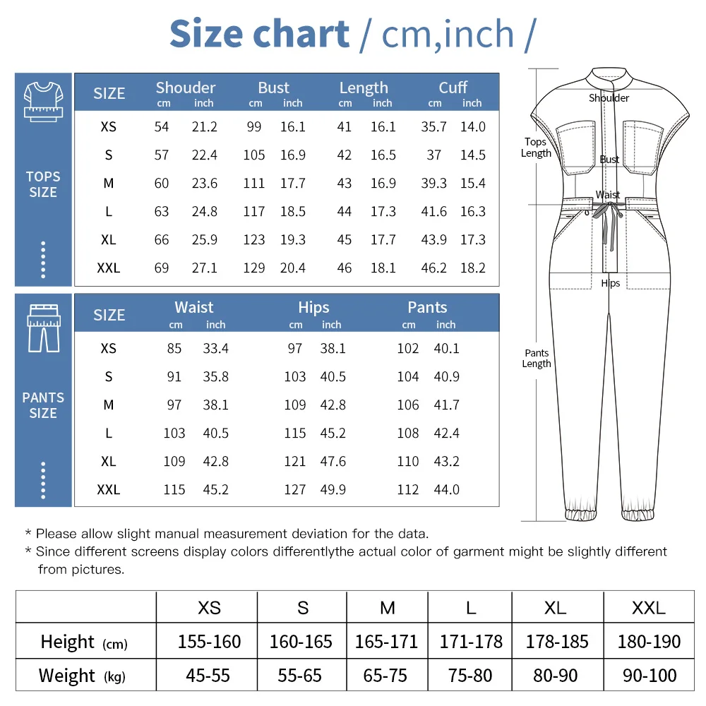 Niaahinn Zipper Neck Lab Jumpsuit Pet Grooming Nurse Uniform Onesie Short Sleeved Scrubs Workwear Health Service Nursing Clothes