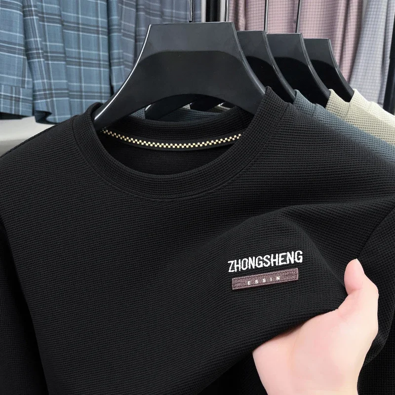 

Брендовая мужская толстовка, весна-осень 2021, новая коллекция, мужская изысканная вышитая свободная повседневная толстовка с длинным рукавом