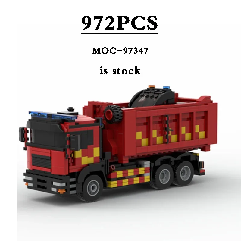 MOC Speed Champion MOC-97347 Fire Brigade Prime Mover Toy Building Block Model 972PCS Truck Model Birthday Gift Christmas Gift