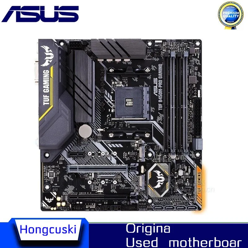 

Used motherboard for ASUS TUF B450M PRO GAMING B450M B450 DDR4 AM4 128G,M.2, HDMI,DVI,SATA 6Gb/,USB 3.1 for R3 R5 R7 R9 Desktop