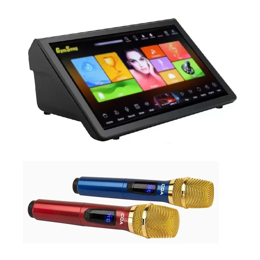 

6T Android Touch Screen Home Theatre System Karaoke Machine With 2 Microphones And Jukebox Music Player For Home Use