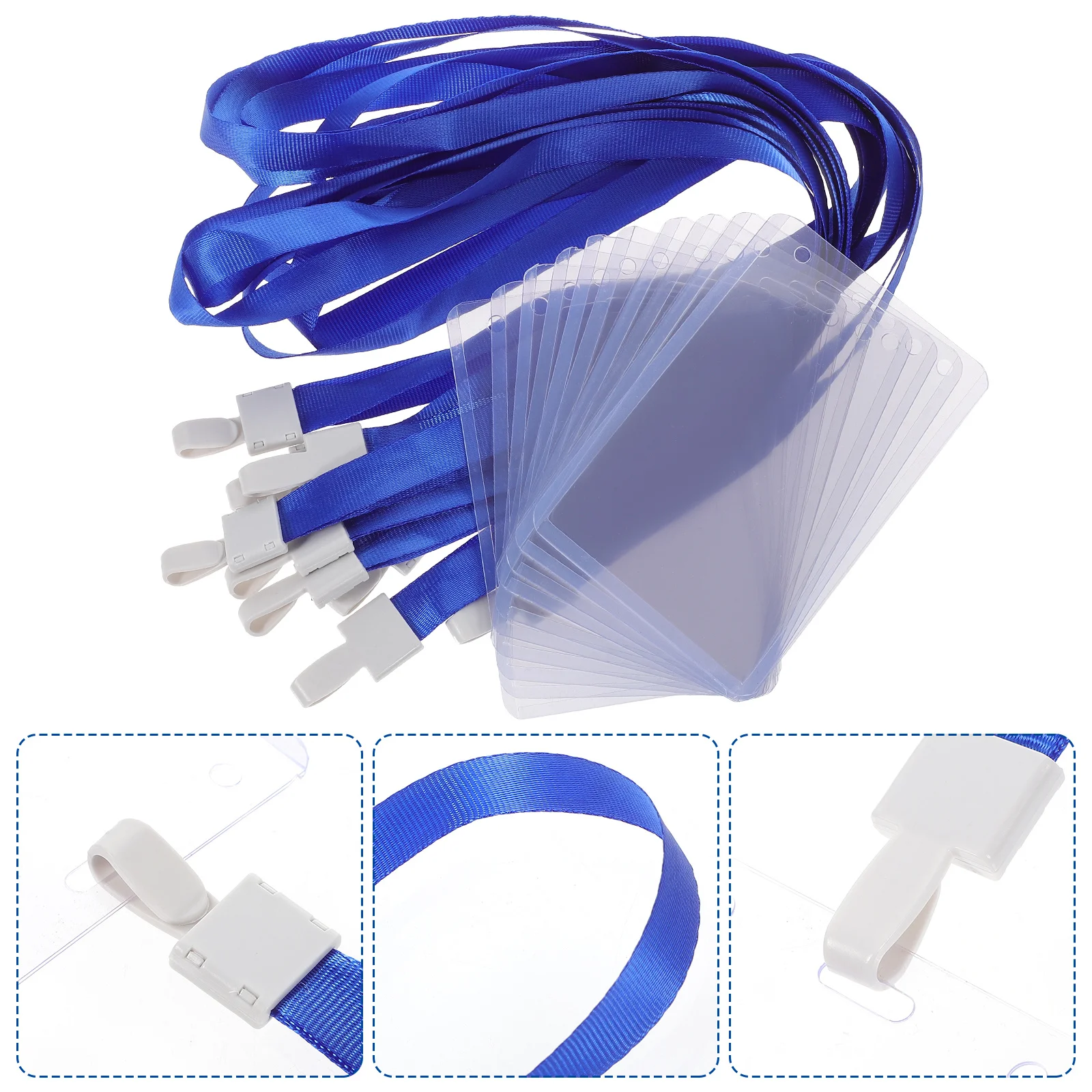 10 قطعة حامل بطاقة الهوية واضحة شارة عمودية كم غطاء حماية شفاف لبطاقات العمل اسم شارة العمل #5