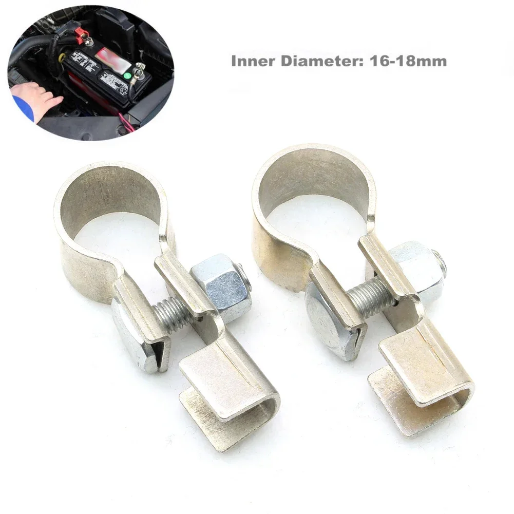 1 Pair Car Battery Termina Auto Battery Cable Pure Copper Terminal Clamp Connector Negative Positive For Car Truck Buse