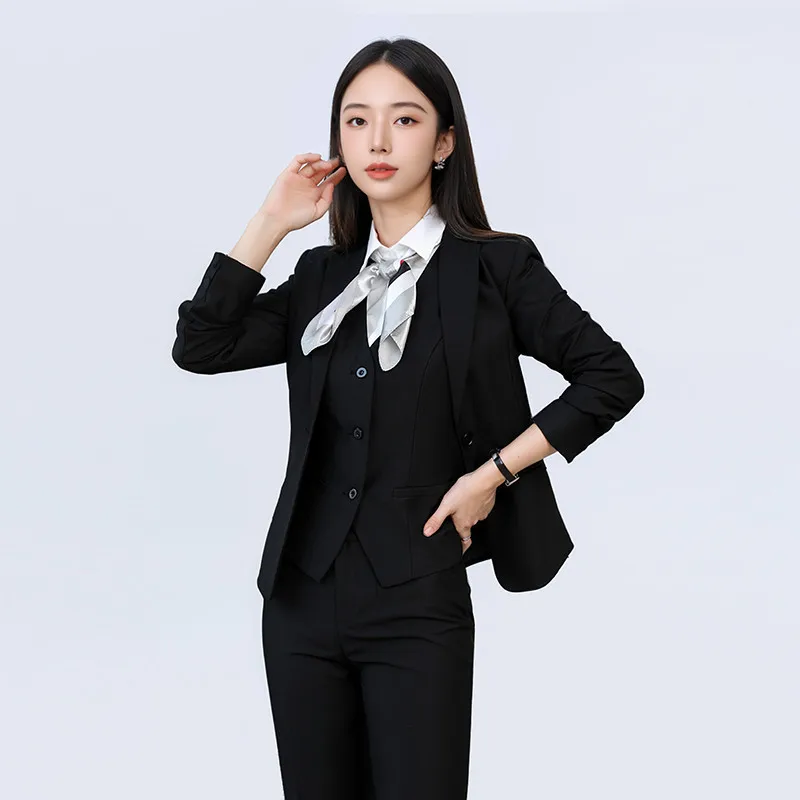 Suit Professional Outfit Blazer Women's Suit Business Interview Formal Suit Pants Skirt Workwear Office Elegant Slim Fit