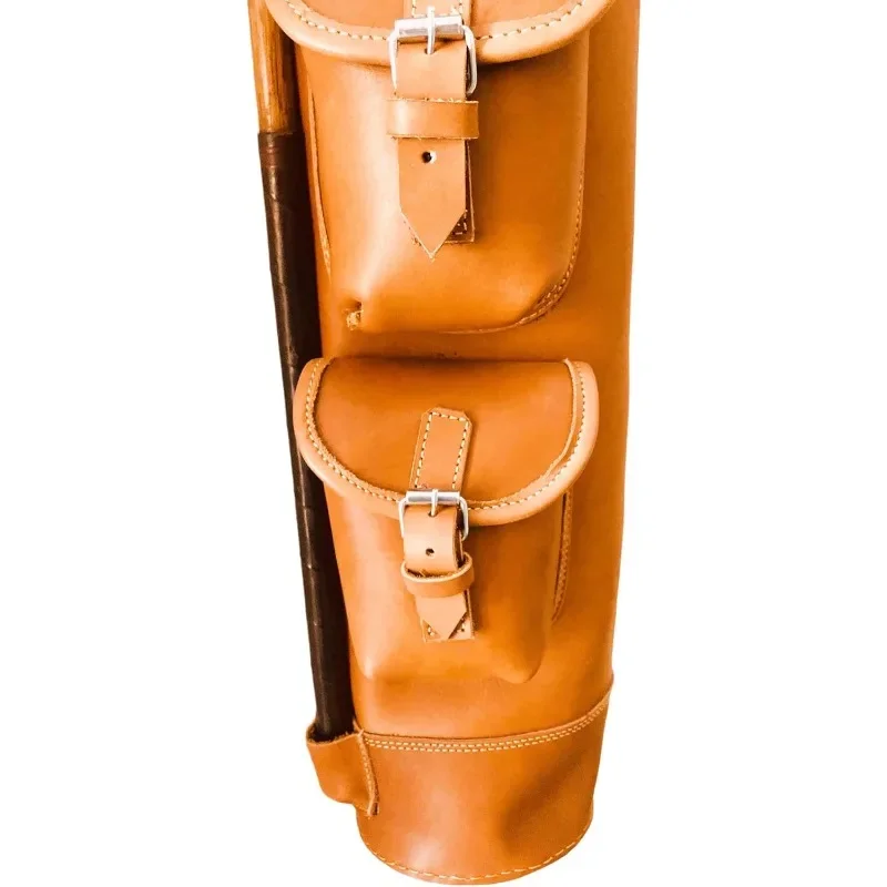 

Геоффри | Винтажная кожаная сумка для переноски гольф-клуба с двумя карманами | Ретро - Только сумка