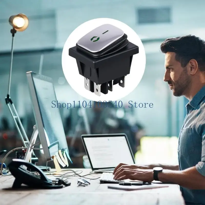 02DC Car Rocker Toggle Switches 16A/220V LED LED Leuchtete Wippschalter 6 Pin