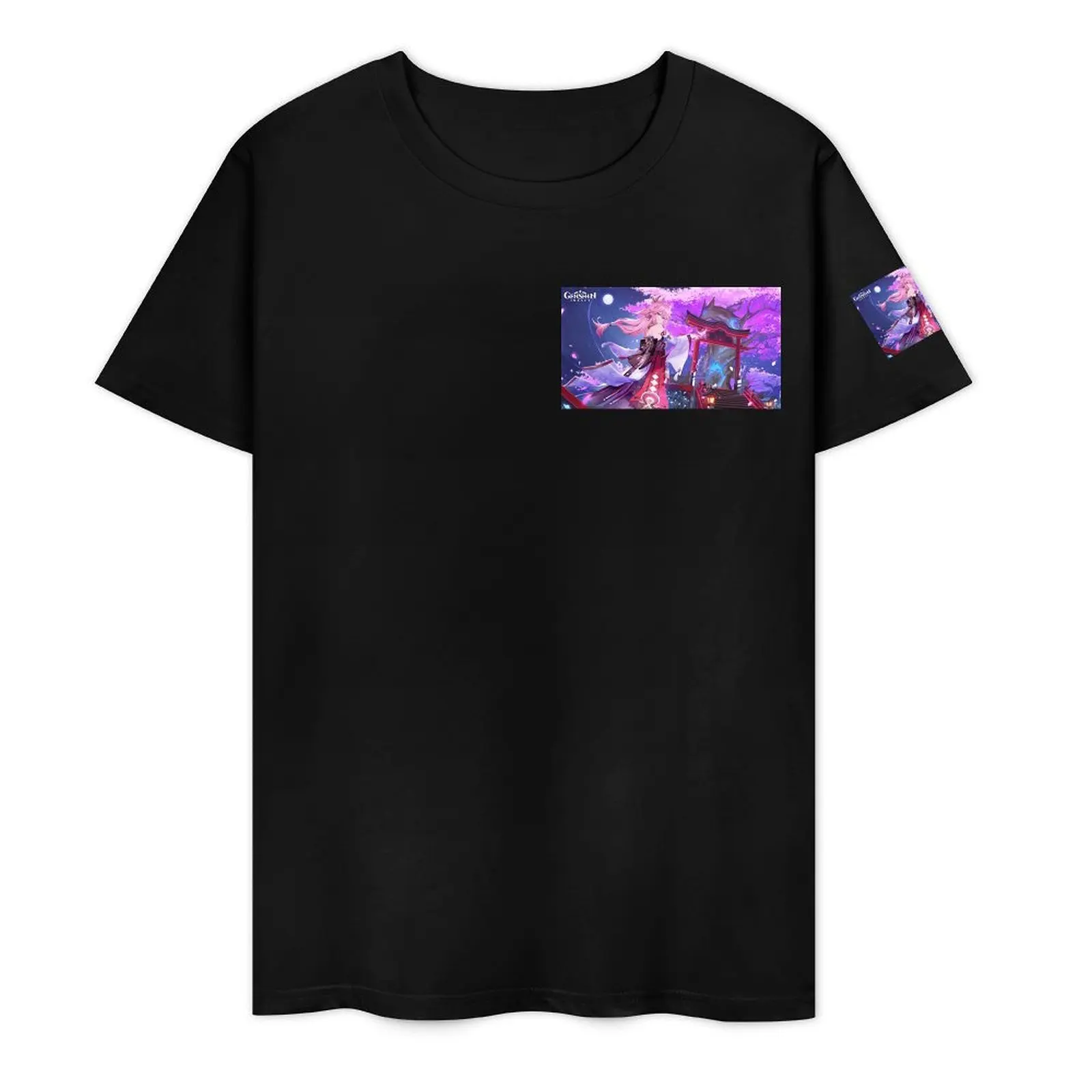 When The Sakura Bloom Genshin Impact Top Tee Unique T-shirt Crewneck Movement  Funny Novelty Aactivity Competition Eur Size