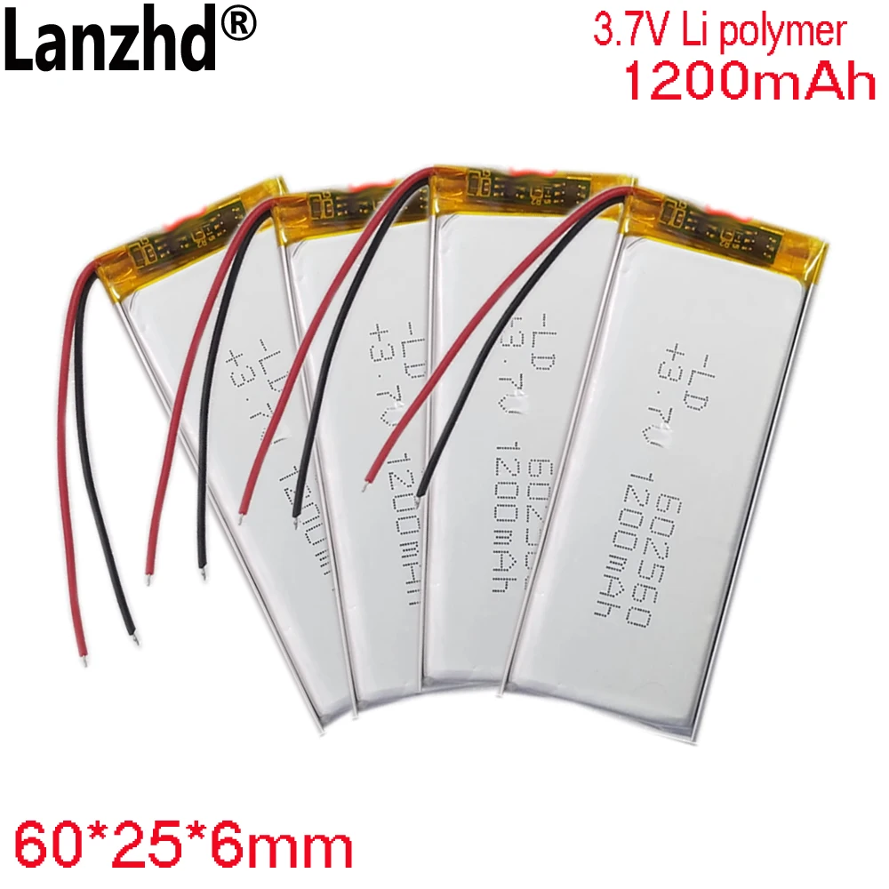 Li 3.7V battery  For Tire pressure Recorder battery 1200mAh 602560 602565 603060 653060 802560