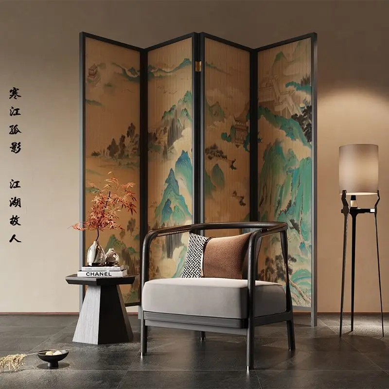 

DSA solid wood screen partition entrance directly opposite the door to block foldable screen tea room office new Chinese screen