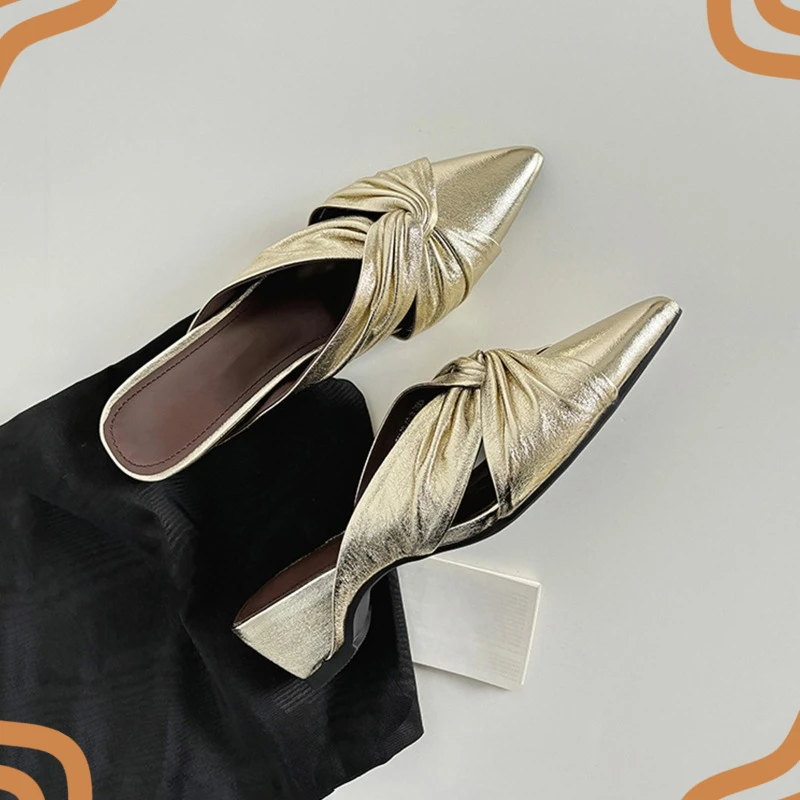 New Women's Shoes Exquisite Pointed Toe Flat Slippers for Woman Fashion Vacation Casual Shoes Designer Shoes Zapatos De Mujer