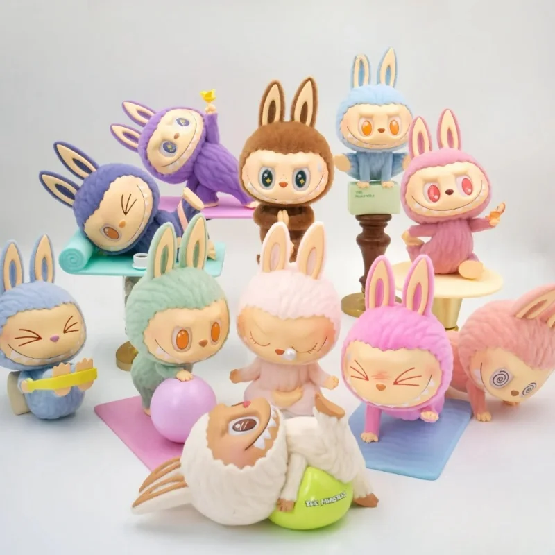 Authentic Labubu The Monsters Lazy Yoga Series Blind Box Handheld Labubu Desktop Ornament Collection Edition Blind Box Toy Gift