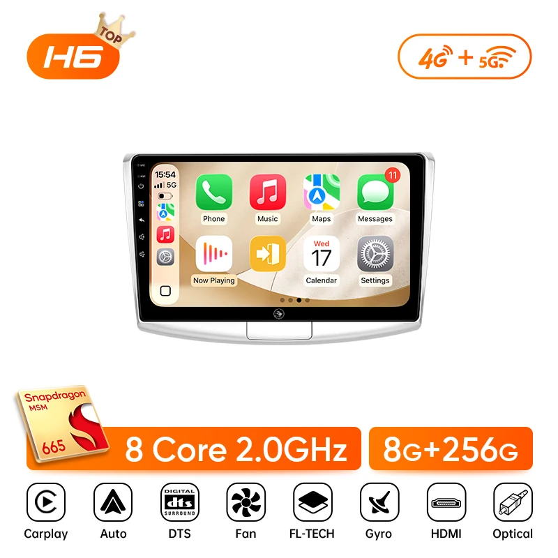 Ainavi Autoradio Voor Volkswagen VW Passat B7 B6 CC 2007-2015 Draadloze Carplay Radio Android Auto Multimedia Speler 2 Din