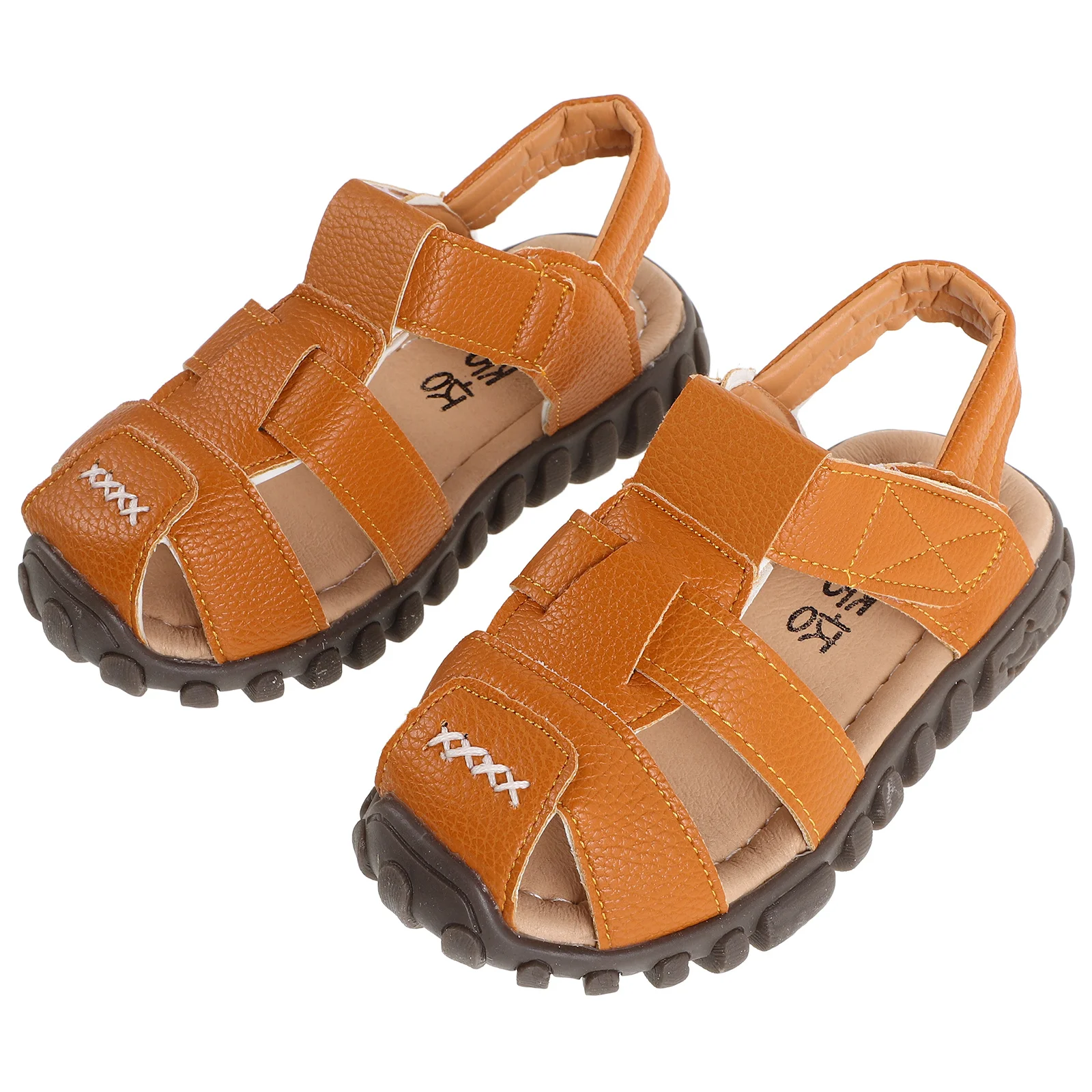 زوج واحد من الصنادل الناعمة للأطفال، أحذية شاطئ صيفية خفيفة الوزن قابلة للتنفس للأطفال في الهواء الطلق والمشي ومريحة ومغلقة من الأمام للأولاد