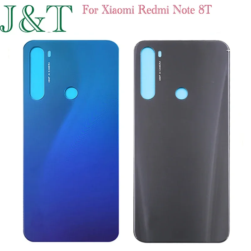 New For Xiaomi Redmi Note 8T Battery Back Cover Rear Door Note8T Glass Panel Battery Housing Case Sticker Adhesive Replace