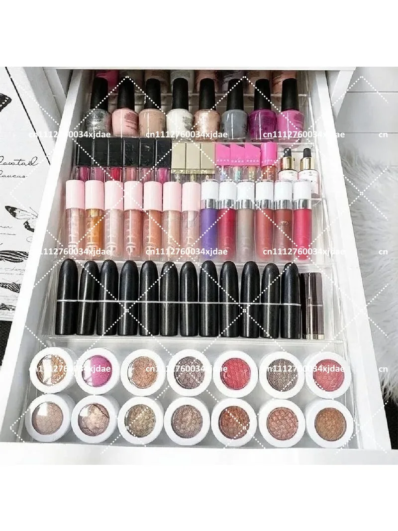 Acrylic Drawer Display Tray for 5 and 9 Drawer Units, Customizable In-Drawer Makeup Storage Organizer, Clear Acrylic Tray
