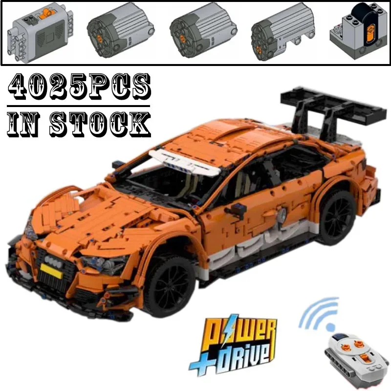 

NEW MOC-52610 RS5 DTM Sport Car RC Engine Power Vehicle Building Block Bricks Remote Assembly Educational Toys Birthdays Gifts