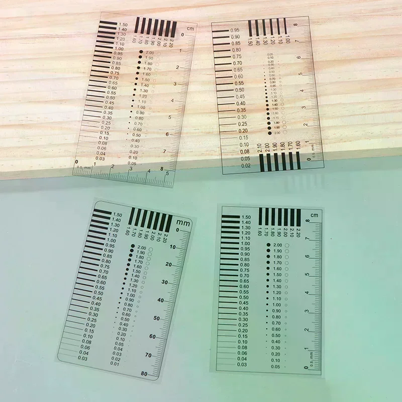 

Измерительный проход, бейджный калибр, точечный калибр, калибр провода, линейка прозрачной пленки, сварочный калибр, линейка контрастной формы пятна и трещины