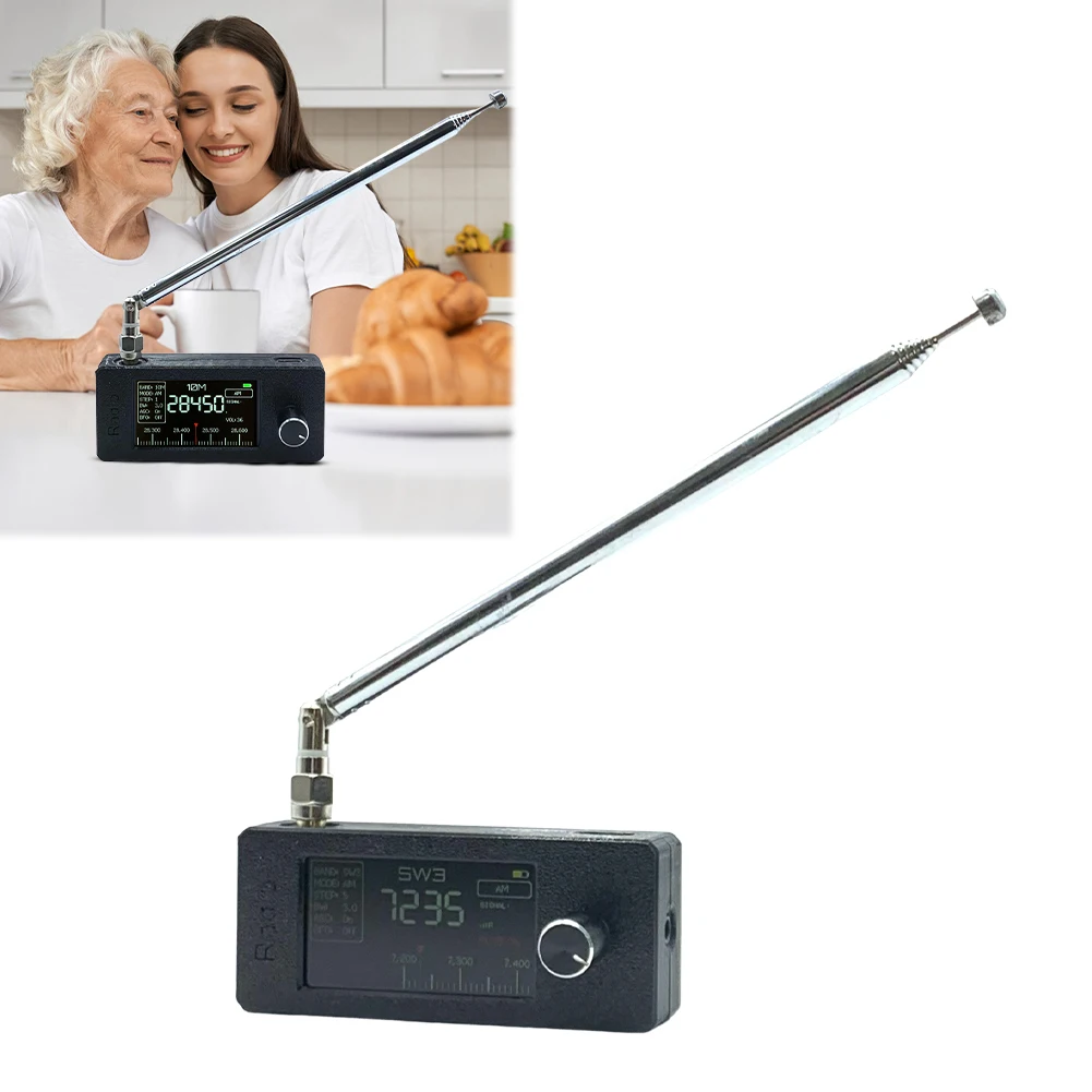

SI4732 0.5-108mhz Portable Radio LSB USB AM FM Pocket Mini Radio 1.9inch IPS Screen FM/AM Radio All Band Radio Receiver