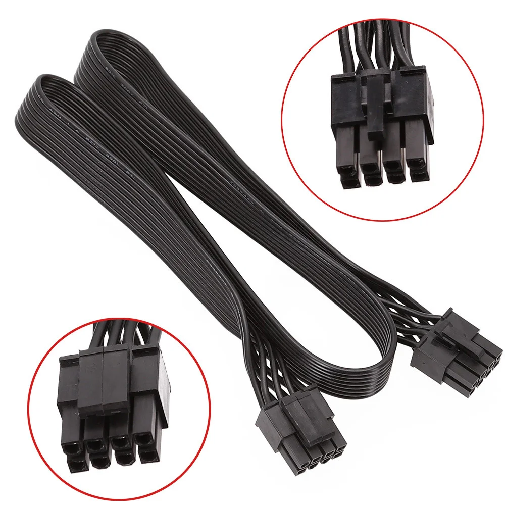 CPU 8 Pin Male to CPU 8 Pin (4+4) Male EPS-12V Motherboard Power Adapter Cable for Modular Power Supply (60cm)