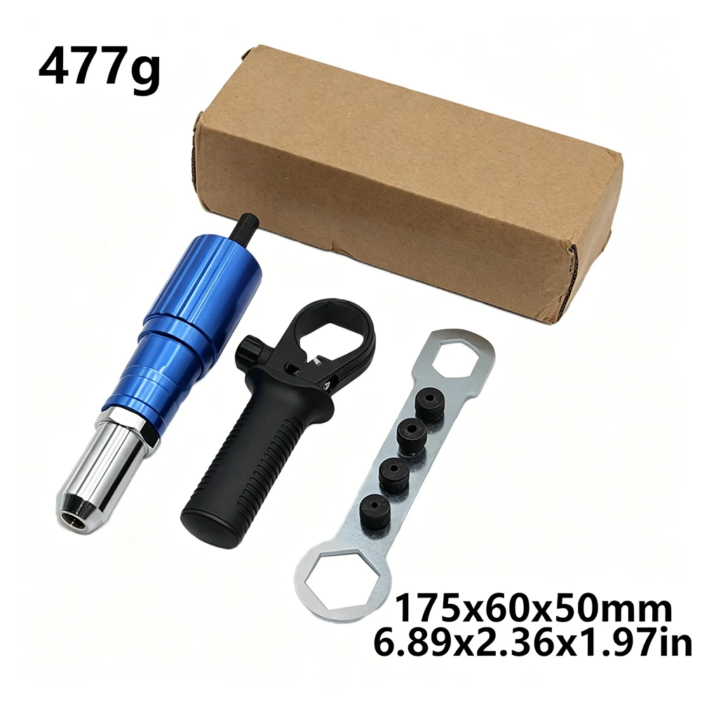 Aluminum Alloy Blind Rivet Adapter Kit Quick Change Conversion Head Set For Electric Rivet Power-Tool Accessories