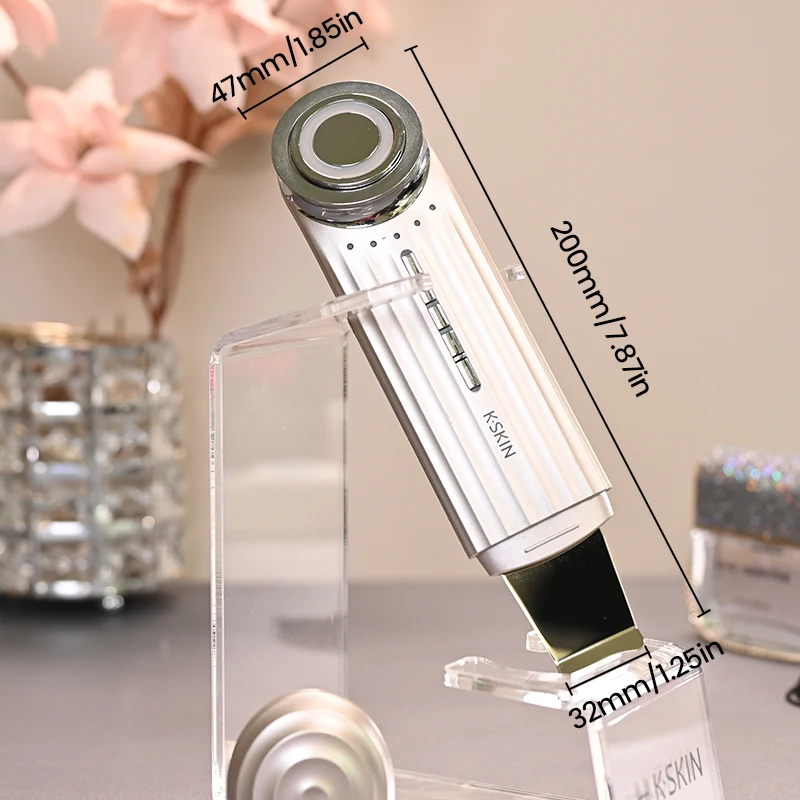 KSKIN Ultrasonic Skin Scrubber Electric Facial Peeling Device Microcurrent Deep Cleansing Lifting Tightening Skin Massager