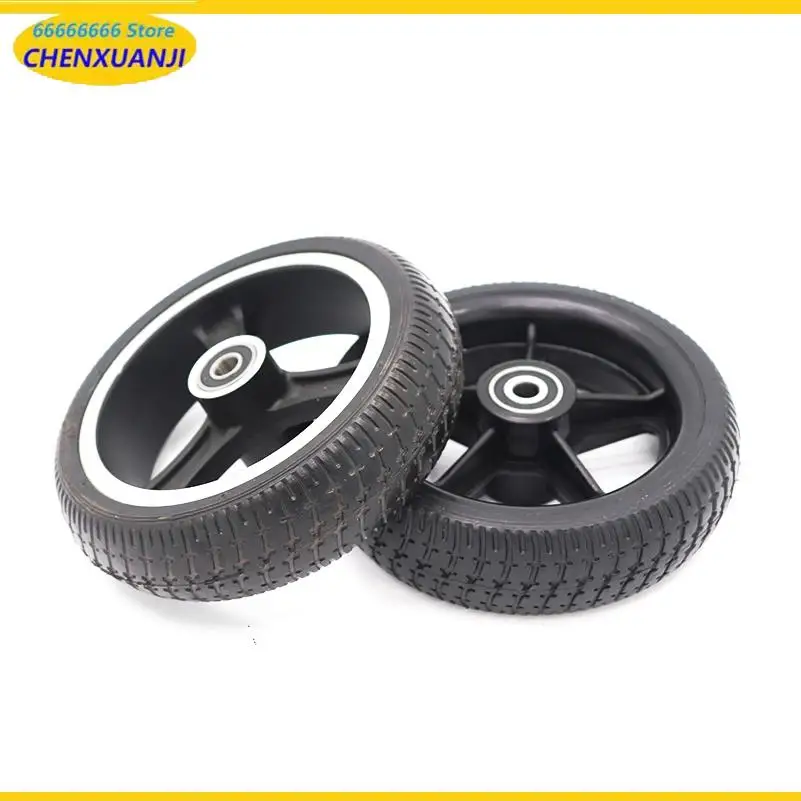 6.5 inch solid wheel plastic/aluminum wheel hub whole wheel front wheel assembly 6.5 inch air-free solid tire
