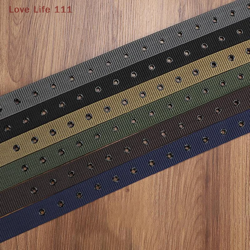 

Новый мужской ремень из пористой парусины с пряжкой, кожаный ремень, спортивный ремень на открытом воздухе, женский модный ремень с люверсами и джинсовым ремнем для мужчин и женщин