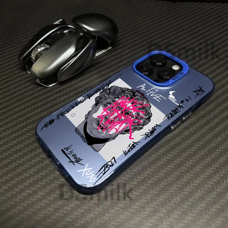 Popular David Phone Case for iPhone 16 15 14 13 Pro 12 11 Pro Xs X XR Max 8 7 SE Laser Hard TPU Cases Back Cover-H373P1