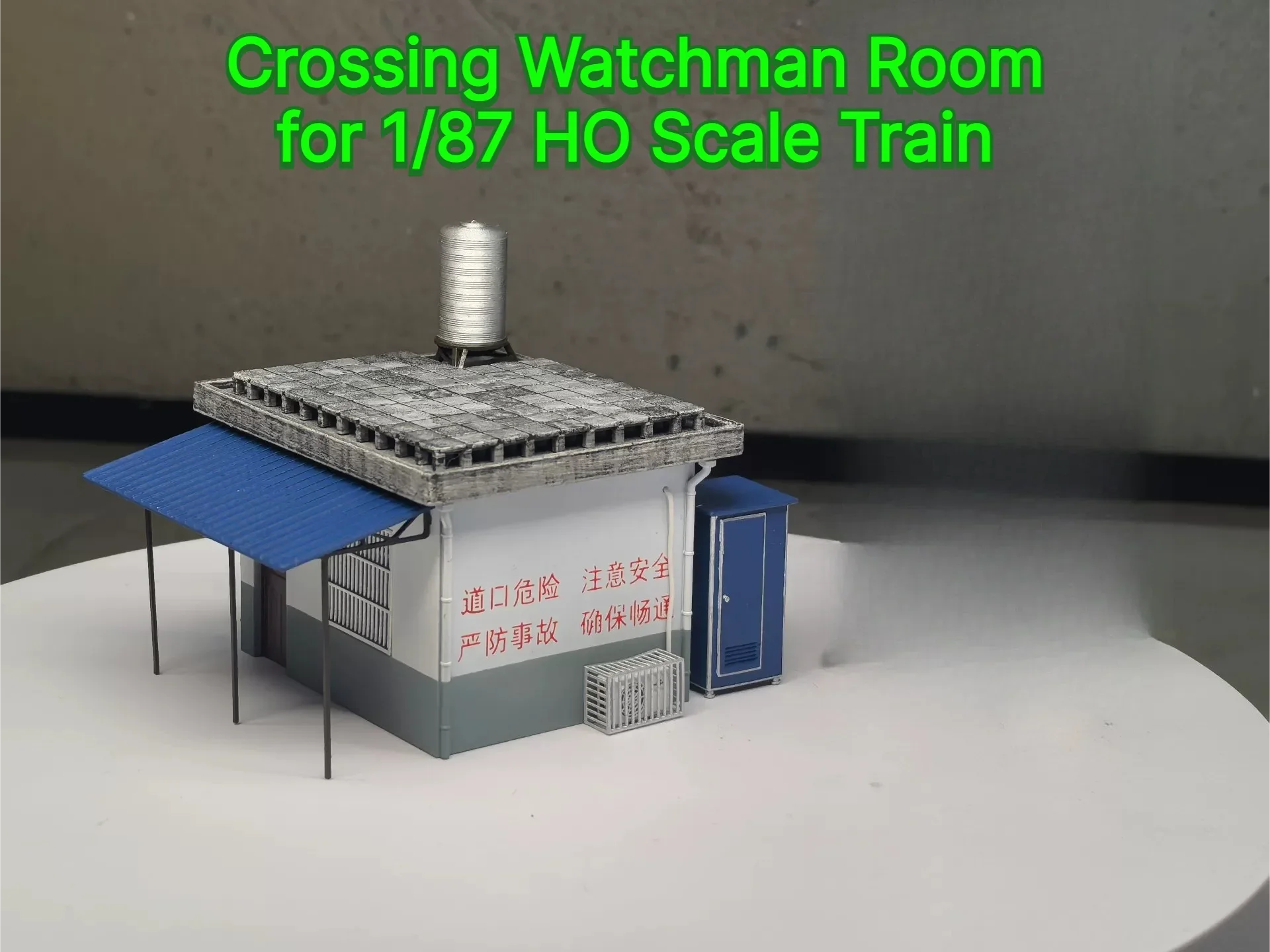 Railway Diorama Layout Accessory HO Scale 1/87 Crossing Watch House custom Train Model Scene Building For Railroad Scenery