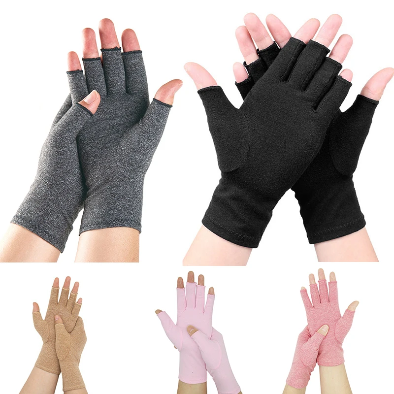 Compression Gloves Fingerless Anti Arthritis Pain Relief Gloves Rheumatoid Care Orthotics Hand Braces Health Supports Gloves