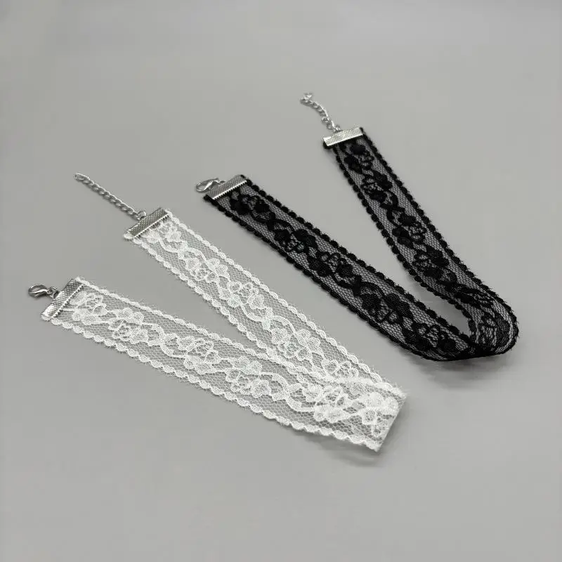 New Black Sexy Lace Flower Necklace For Women Harajuku Gothic Short Choker Collar Necklace Party Female Neck Accessories
