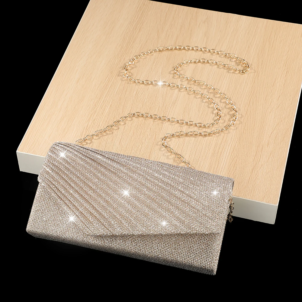 Luxury Glitter Evening Clutch Bag for Women Envelope Bridal Party Purse Valentine Wedding Dinner Handbag Ladies image 4