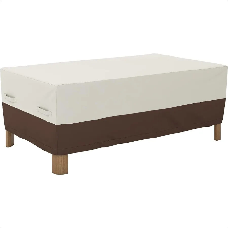 

Основы Крышка журнального столика для патио на открытом воздухе Водонепроницаемая защита от ультрафиолета Прочный бежевый коричневый 48x28