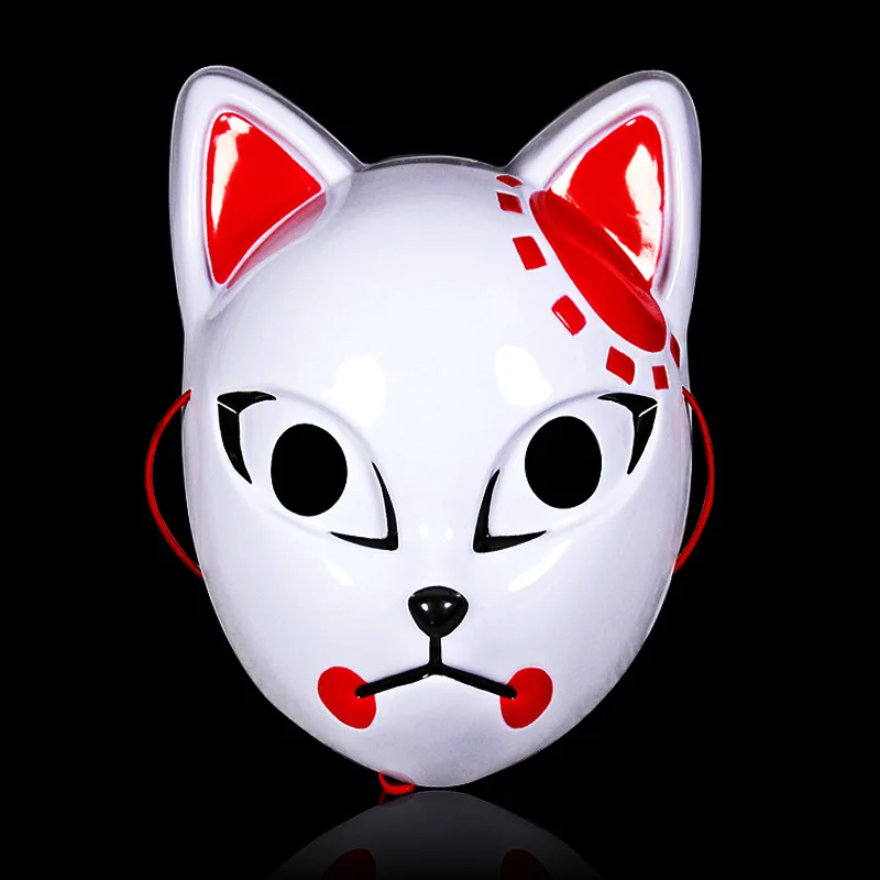 Anime Demon Mask Cosplay Kimetsu No Yaiba Sabito Makomo ABS Plastic Masks Halloween Party Costume Props Deluxe