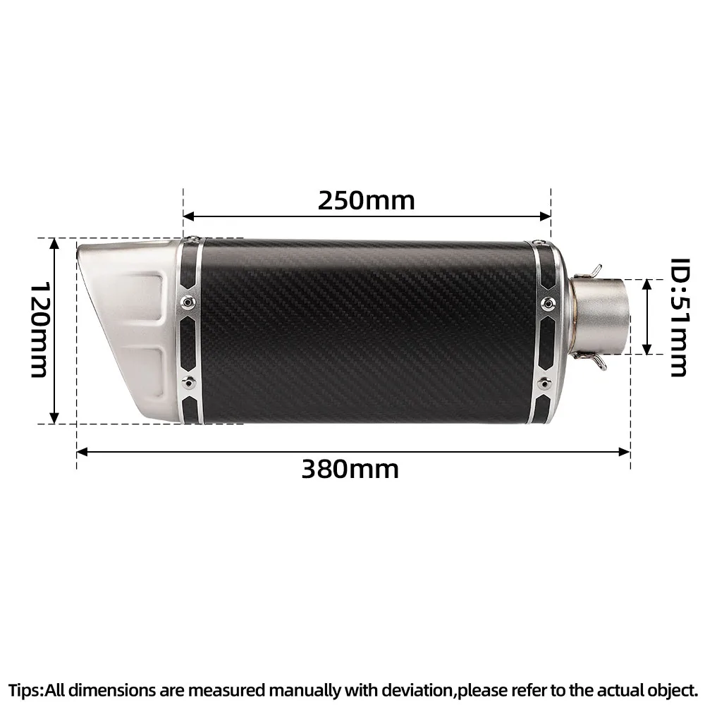 Motorcycle Exhaust Muffler 51MM Universal Scooter Exhausts M11 Tail Tube with DB Killer For XMAX300 Forza750 X-ADV C400X C650GT