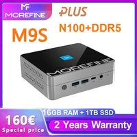 MOREFINE M9S Mini PC Intel N100 DDR5 Portable Mini PC 2.5G Dual Ethernet Port Gaming Mini Computer HDMI2 DP1.4 Minipc BT5.2