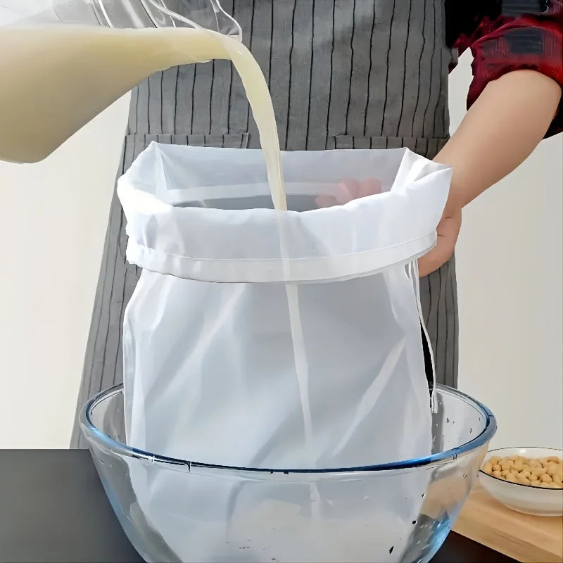 

Kitchen Filter Mesh Bags Reusable Food Grade Soy Milk Filter Bags Food Strainer Bag for Soy Milk Juices Home Brewing