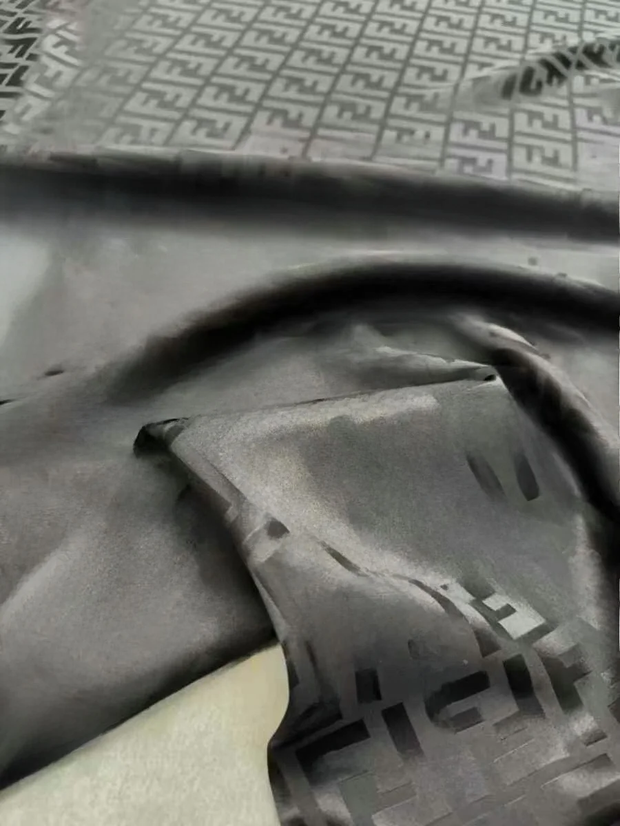 

New Sle Letter Embroidery Silk Satin Fabric Dr irt Wide Leg Pants Silk Spwear Material European Sle Home Fabric