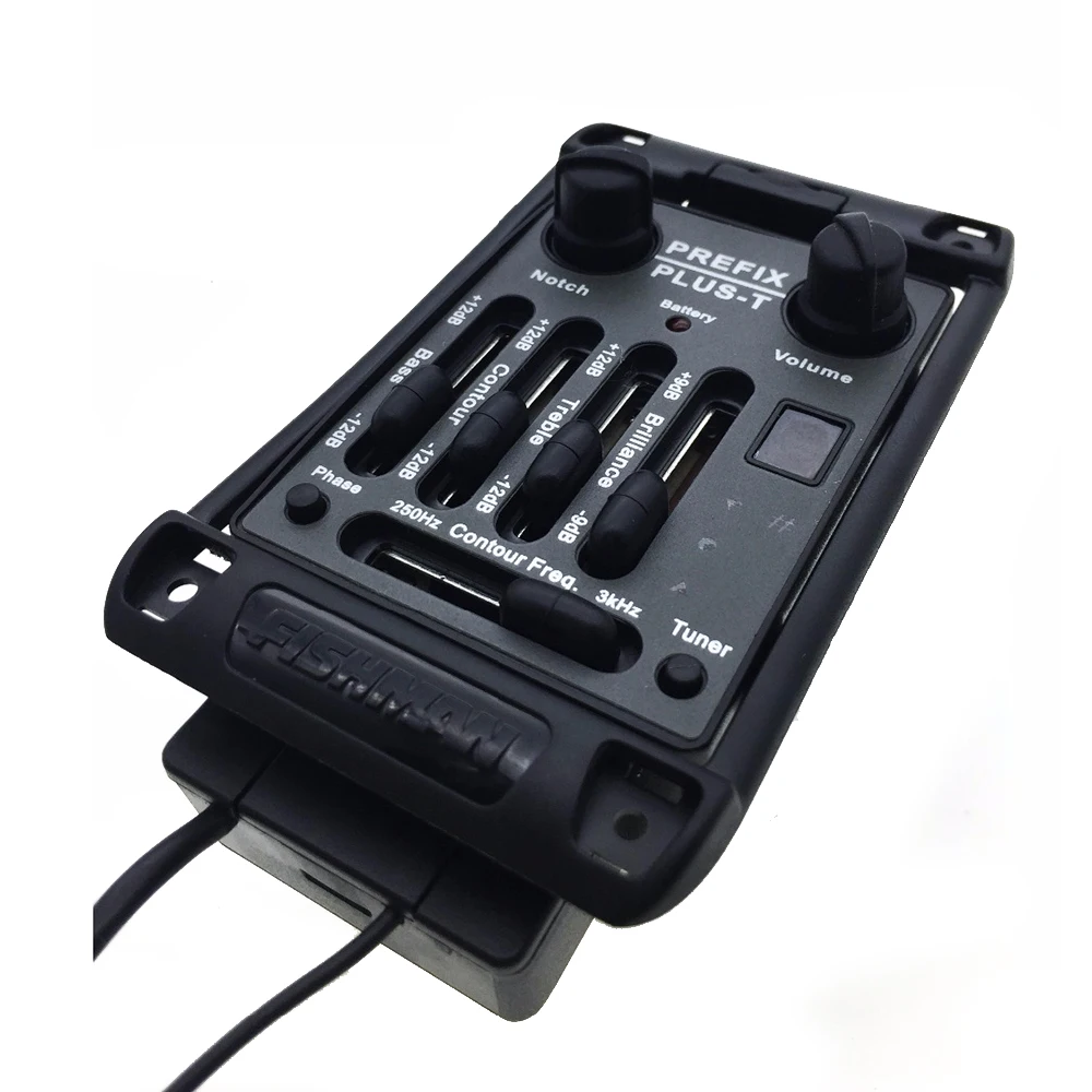 Guitar Pickup Prefix Plus-T Onboard Preamp Matrix Acoustic EQ Equalizer with Tuner Thin Red Piezo