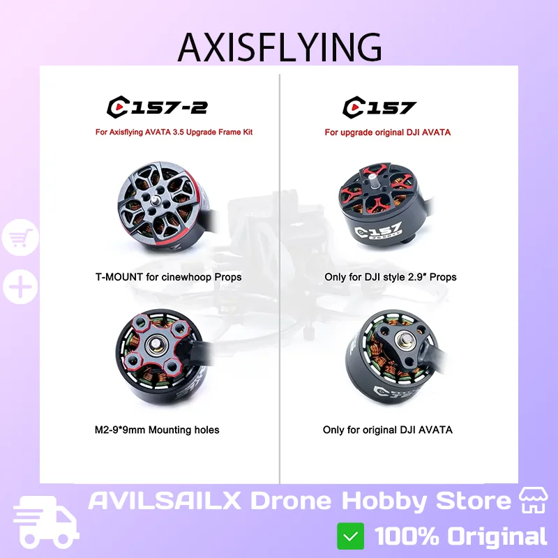 

4PCS Axisflying C157 1404 3650KV Brushless Motor for 3.5" Cinewhoop FPV Drone High Performance Set