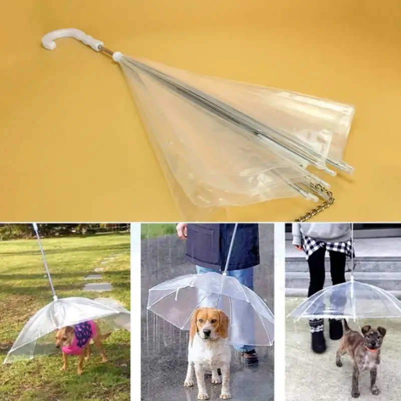 Transparent Small Dog Rain Gear with Leads, Keeps Pet Dry, Comfortable in Snowing Useful