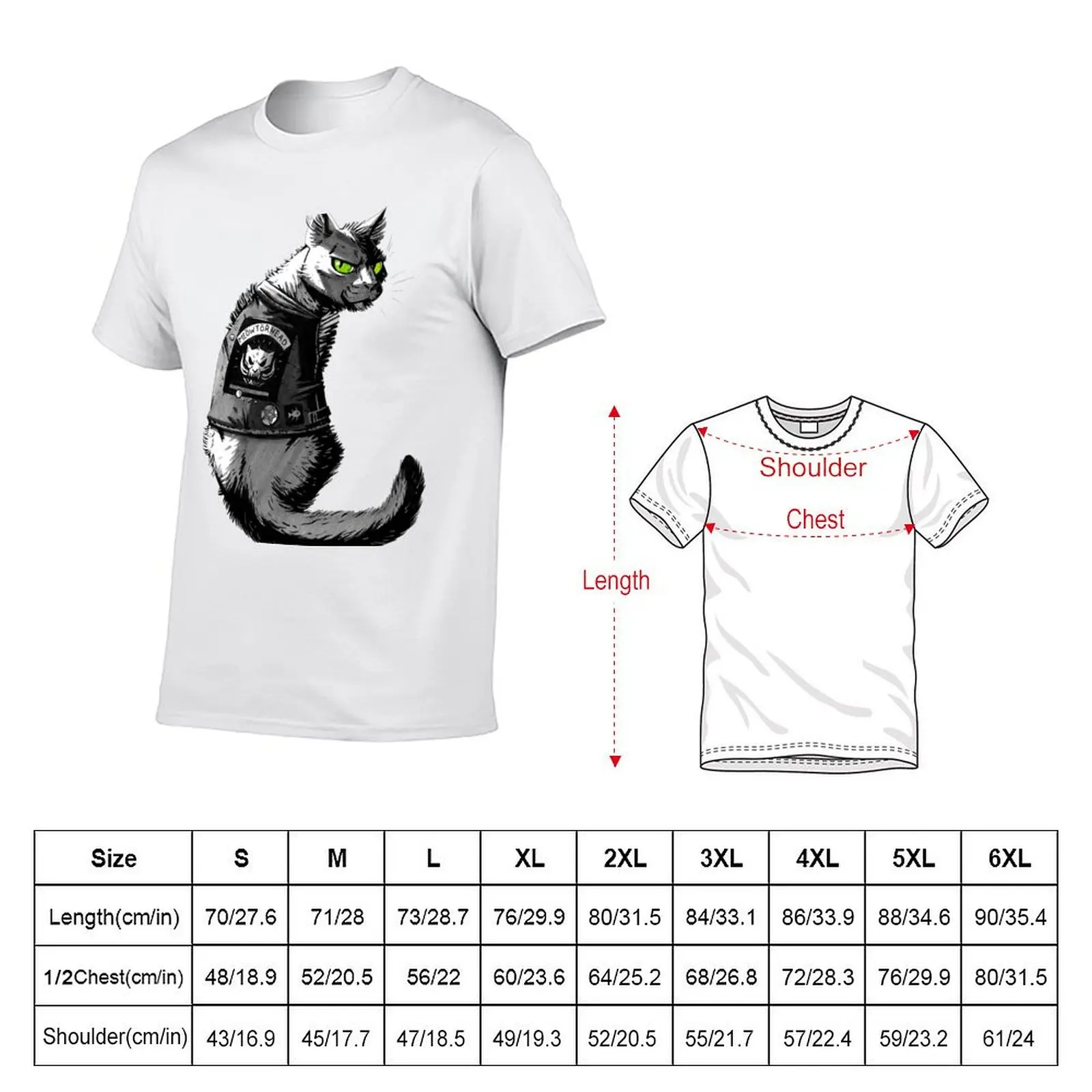 Speed Metal Kitty T-shirt hippie clothes oversized summer tops t shirts for men cotton