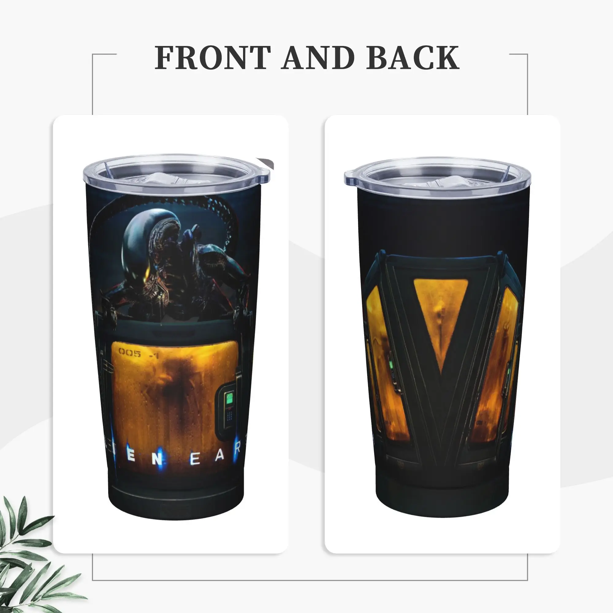 

Stainless Steel Tumbler 2025 Hot Movie Aliens Earth Coffee Mug Heat Preservation Cold Drink Mugs Cup Driving Water Bottle Gift