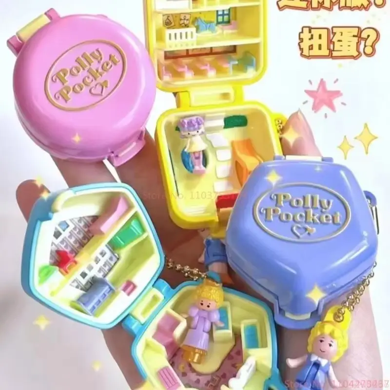 Original en Stock Bandai Polly Pocket Gashapon 1/2 serie caja ciega encanto Mini figura de Anime modelo ornamento juguete de escritorio regalo para niña