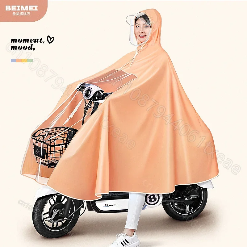 1 Pc Double Motorcycle Poncho Raincoat Electric Car Wholesale Thickened and Lengthened Adult Battery Car Raincoat дождевик