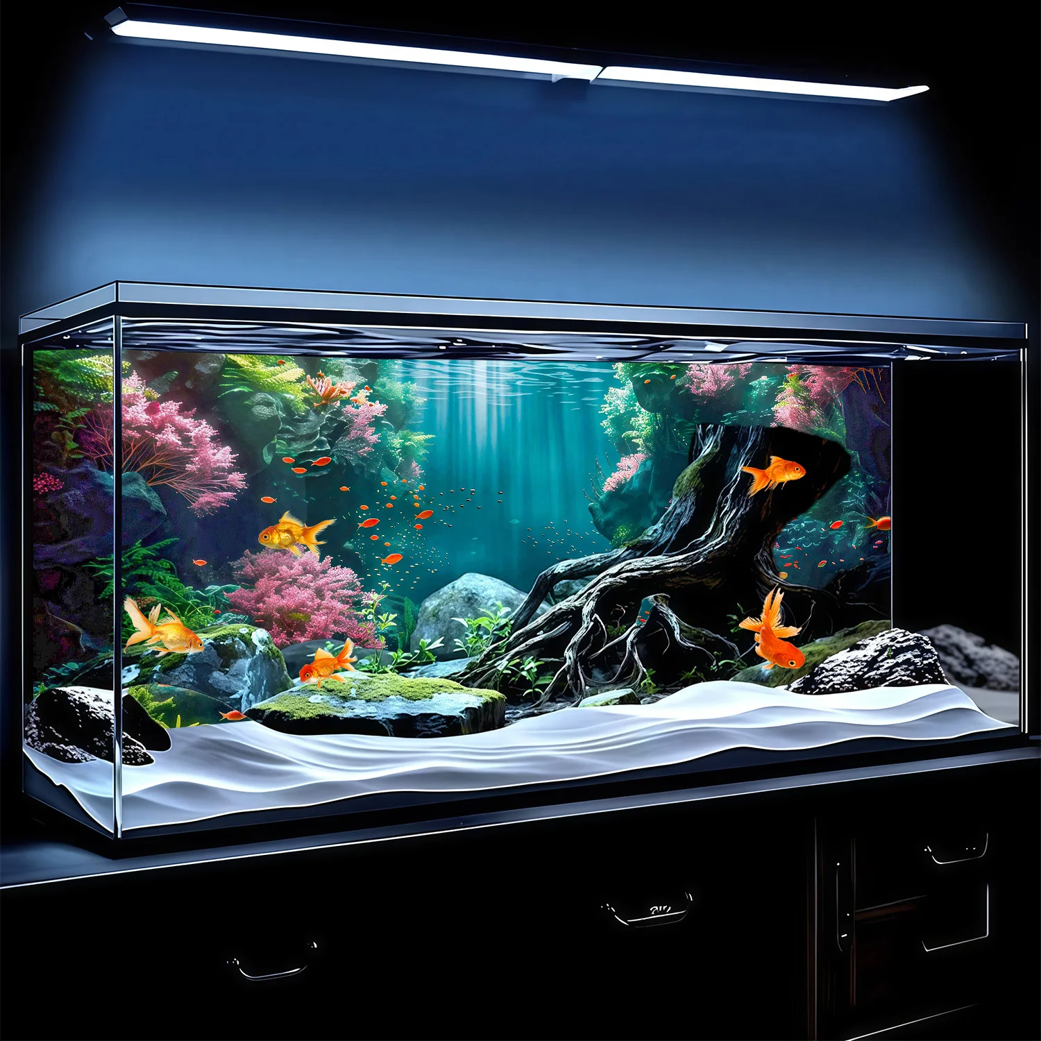 Fond d'aquarium, décor pour aq - Aquarium Fish Of The World avis et prix