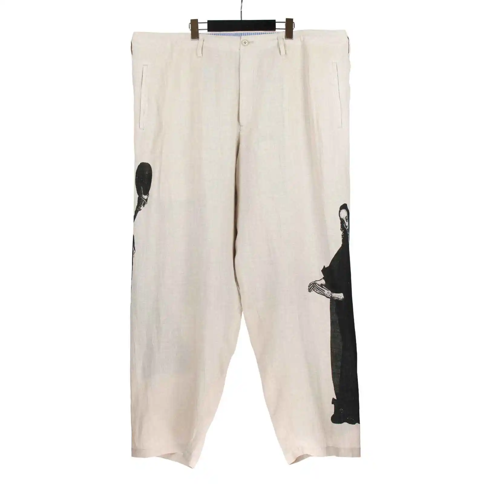 

TOP-YAMOTO японский оригинальный дизайн темные нишевые льняные свободные брюки с принтом ниша японские