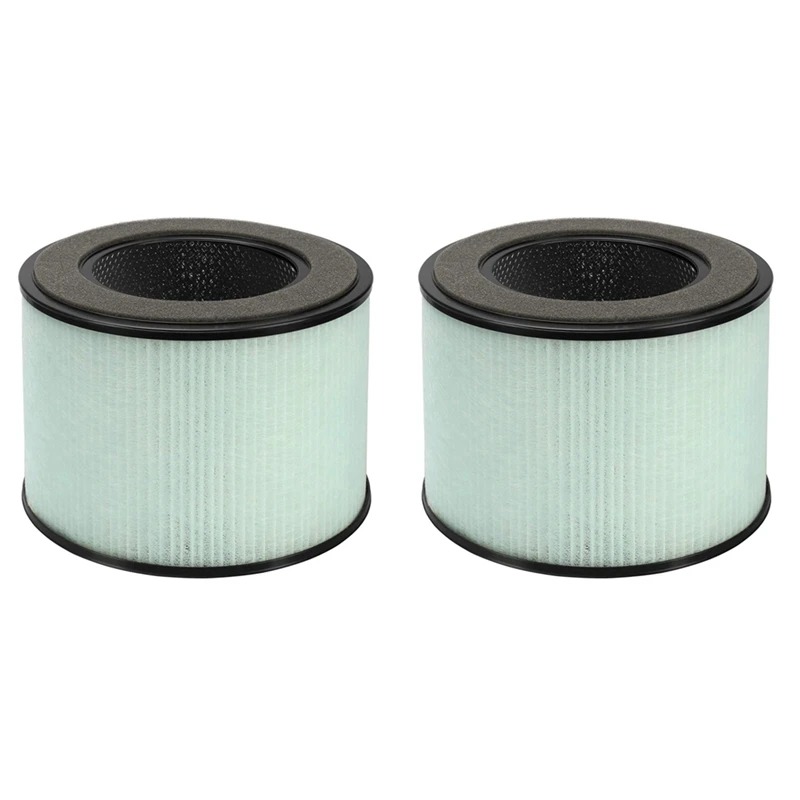 Sistema de filtro HEPA, 3 em 1, pré-filtro, filtro HEPA real, filtro de carbono ativado, 2 pcs