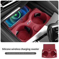 Silicone Car Coasters Central Control Wireless Charging Pad For BMW X3 iX3 X4 Series 3 4 5 6GT G01 G08 G02 G20 G22 G30 G38 G32