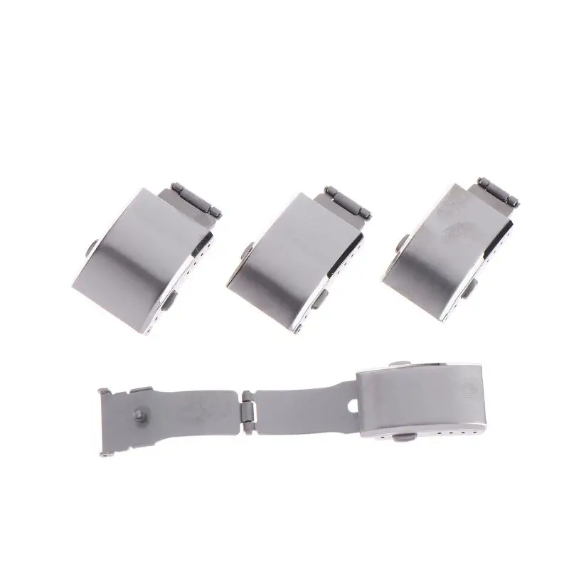 16/18/20/22MM 316L Edelstahl Gebürstete Faltschließe mit Doppelverriegelung und Druckknopf, Ausziehbare Verstellbare Uhrenarmband-Schnalle – Detail 2